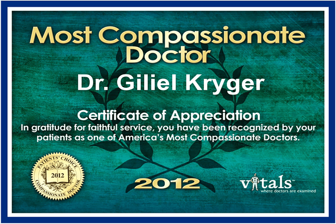 Dr. Gil Kryger Selected For Compassionate Doctor Award 2012